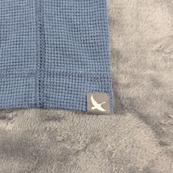 Eddie Bauer Outdoor Thermal Shirt Mens TL Blue Waffle Knit Stretch Crew Casual - Picture 7 of 7